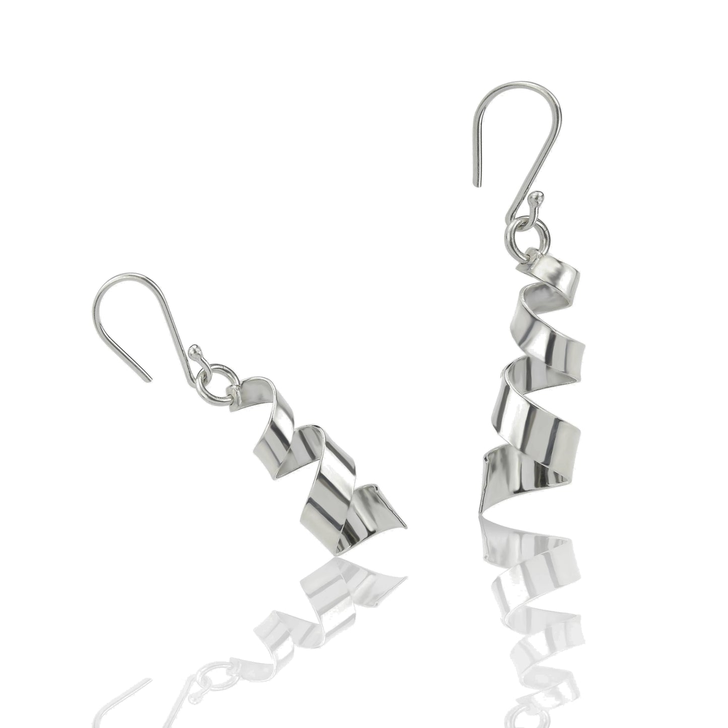 Sterling Silver Helter Skelter Earrings