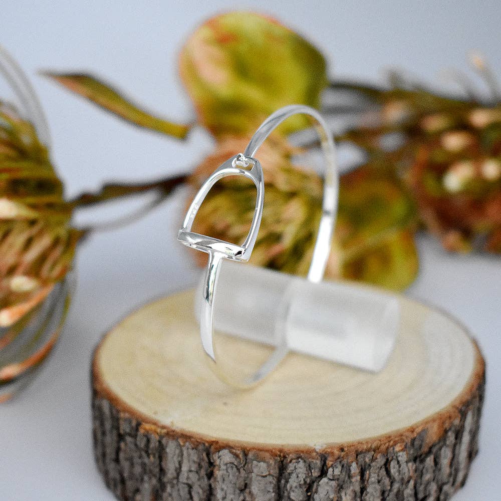 Sterling Horsebit Silver Bangle
