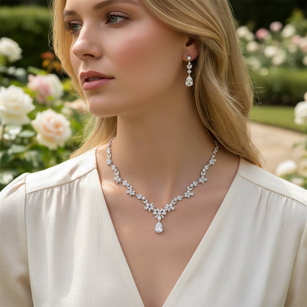 Lumière Drop Diamond Bridal Set