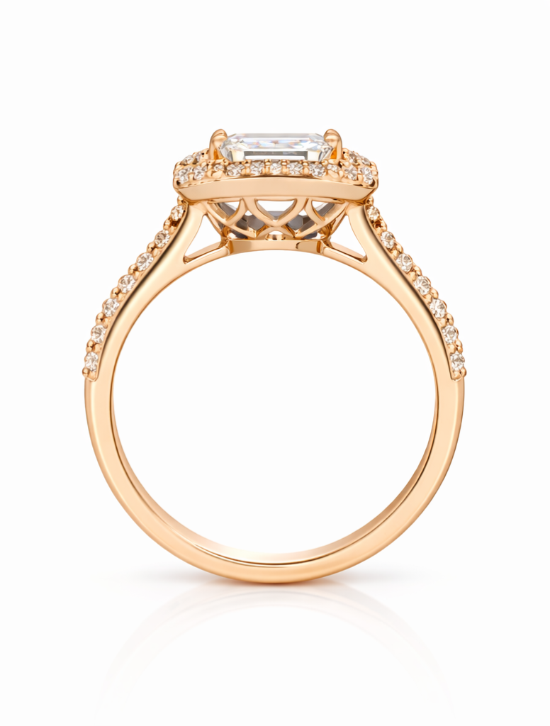 Emerald Halo Women Ring