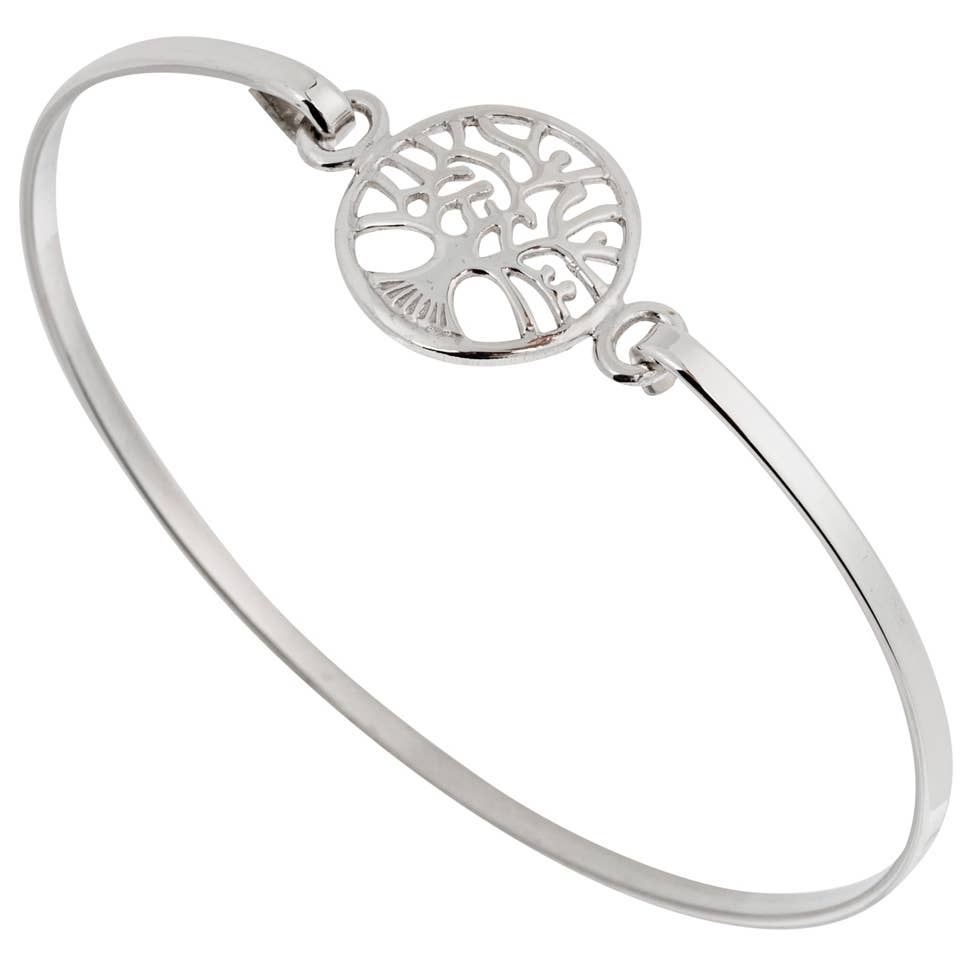 Sterling Silver Tree of Life Bangle