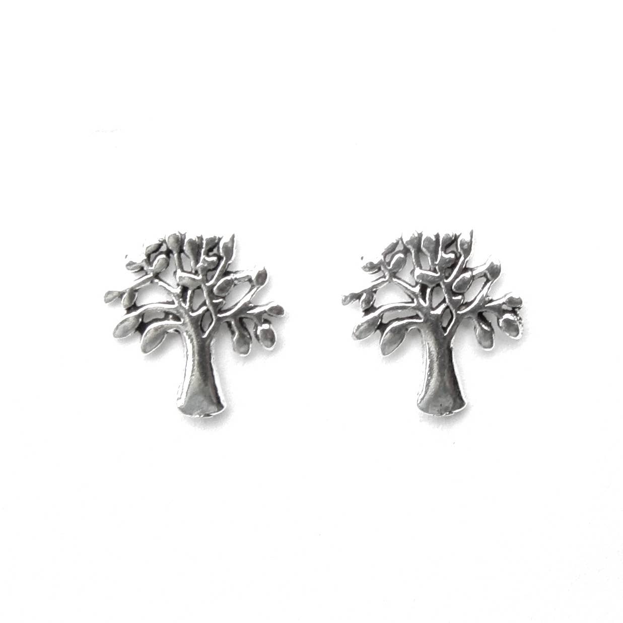 Sterling Silver Tree Studs