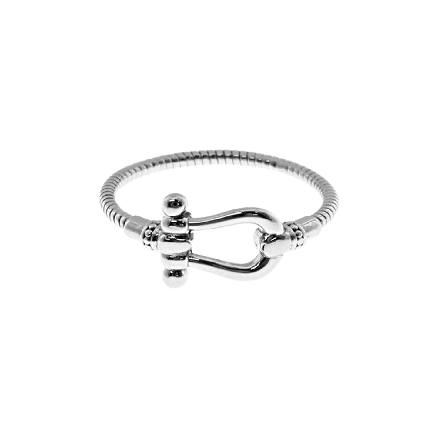 Sterling Silver Cavelli silver clasp ring