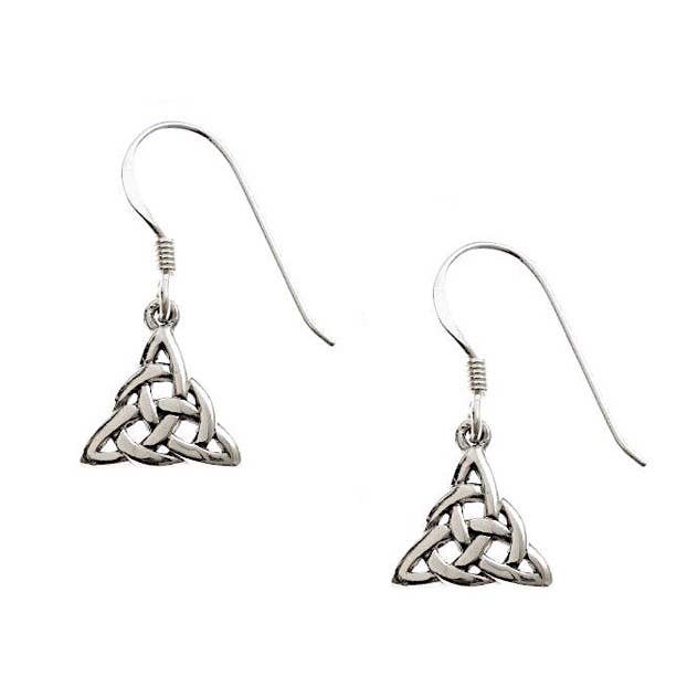Sterling Silver Triple Triquetra Earrings