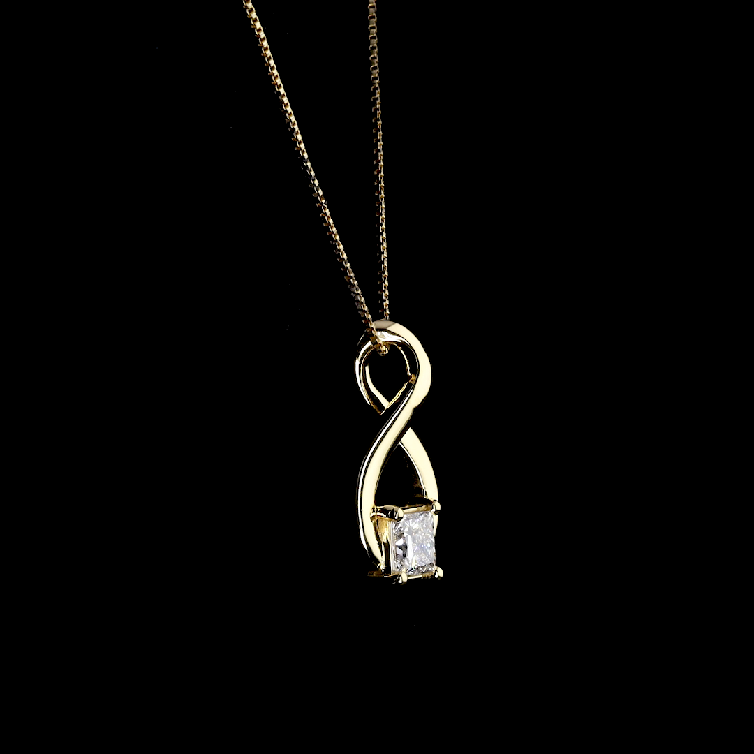 Square Solara Pendant – Yellow Gold