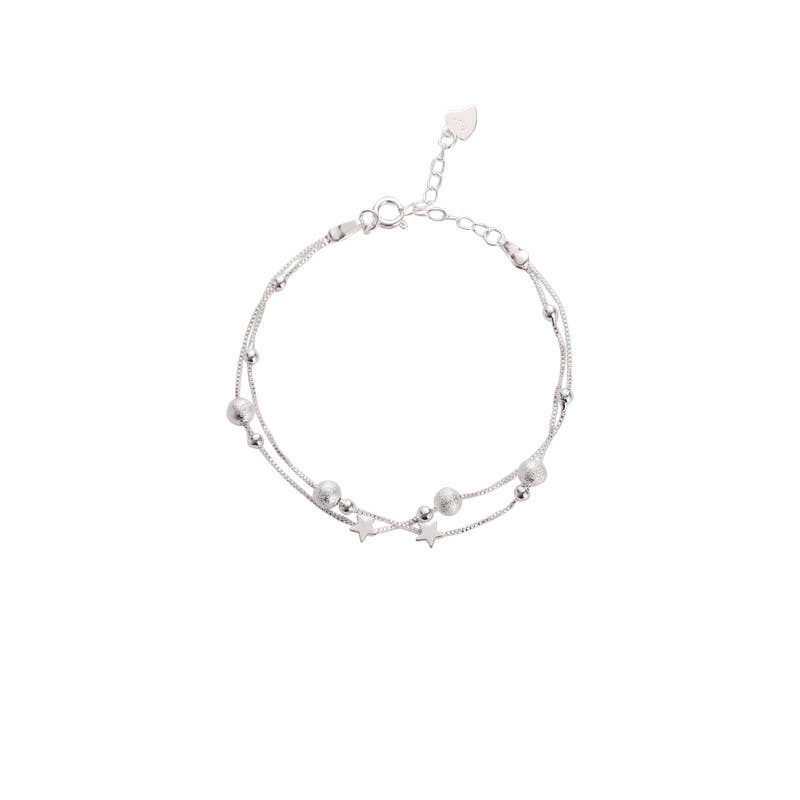 Sterling Silver Moon & Star Bracelet
