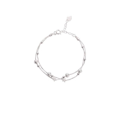 Sterling Silver Moon & Star Bracelet