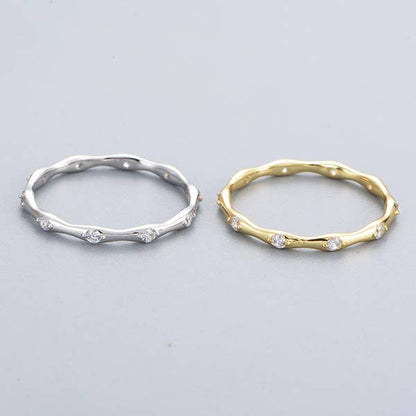 Women's Organic Diamond Eternity Wedding Band