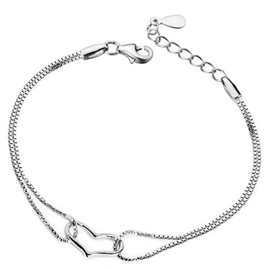 Sterling Silver Heart Bracelet