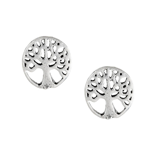 Sterling Silver Tree of Life Studs