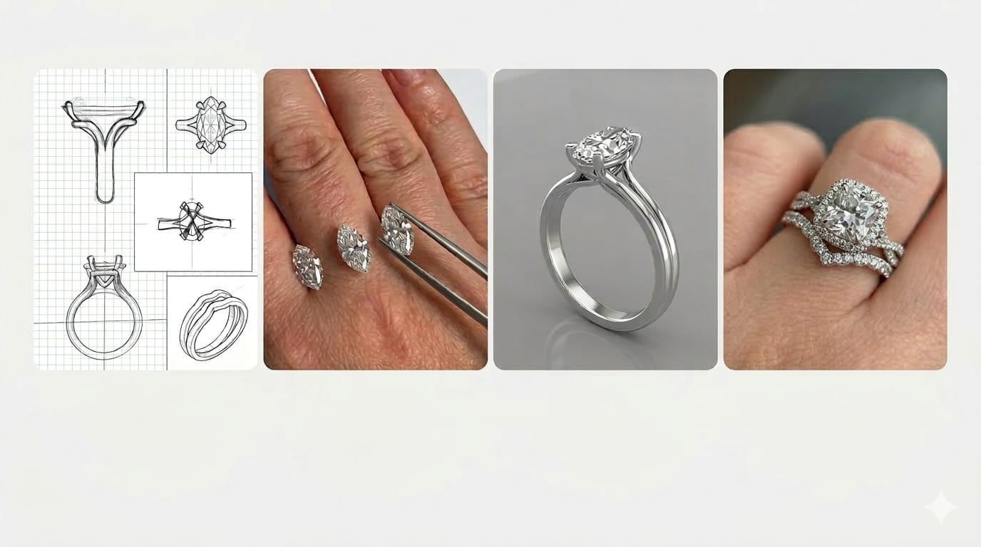 Bespoke Lab Grown Diamond Engagement Ring Design UK – Custom Diamond Jewellery