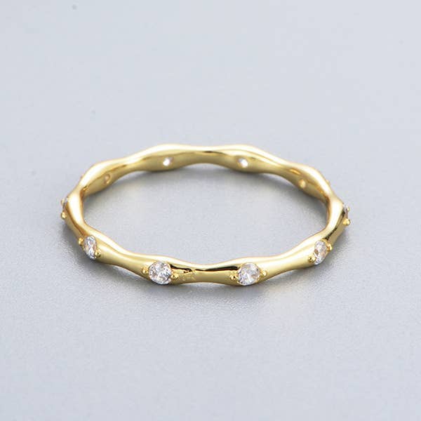 Women's Organic Diamond Eternity Wedding Band