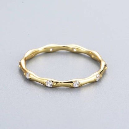 Women's Organic Diamond Eternity Wedding Band