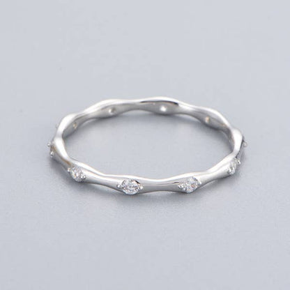 Women's Organic Diamond Eternity Wedding Band