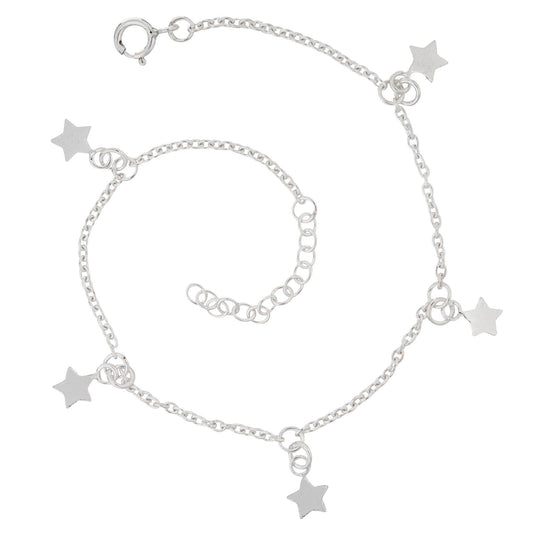 Sterling Silver Star Charm Bracelet