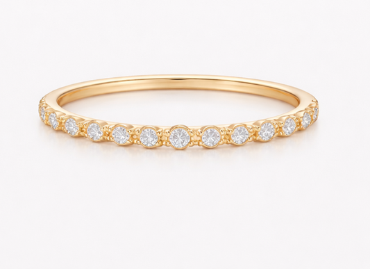 Women's Bezel Diamond Wedding Band