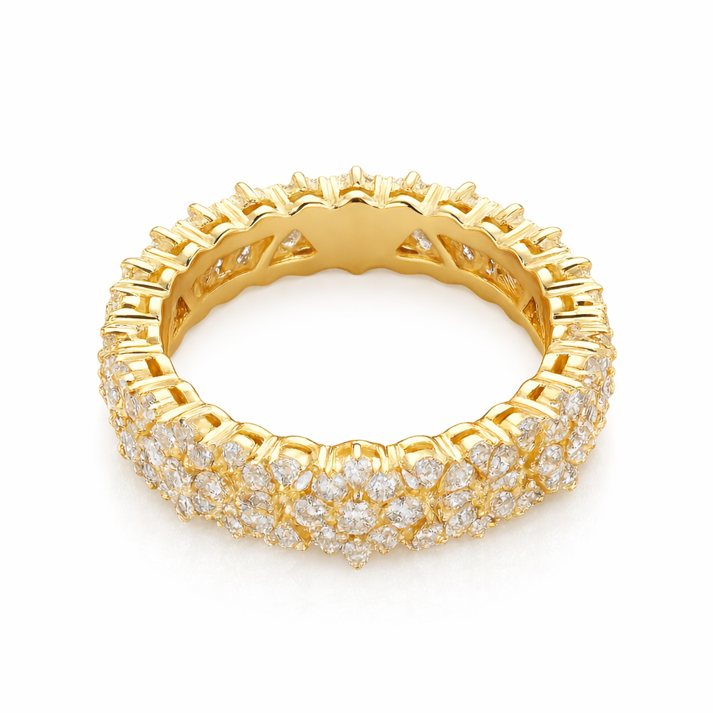 Women's Floral Radiance Diamond Wedding Band