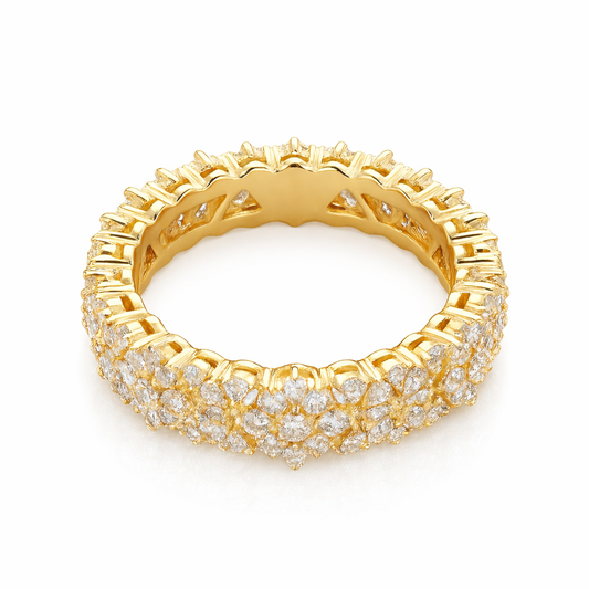 Women's Floral Radiance Diamond Wedding Band
