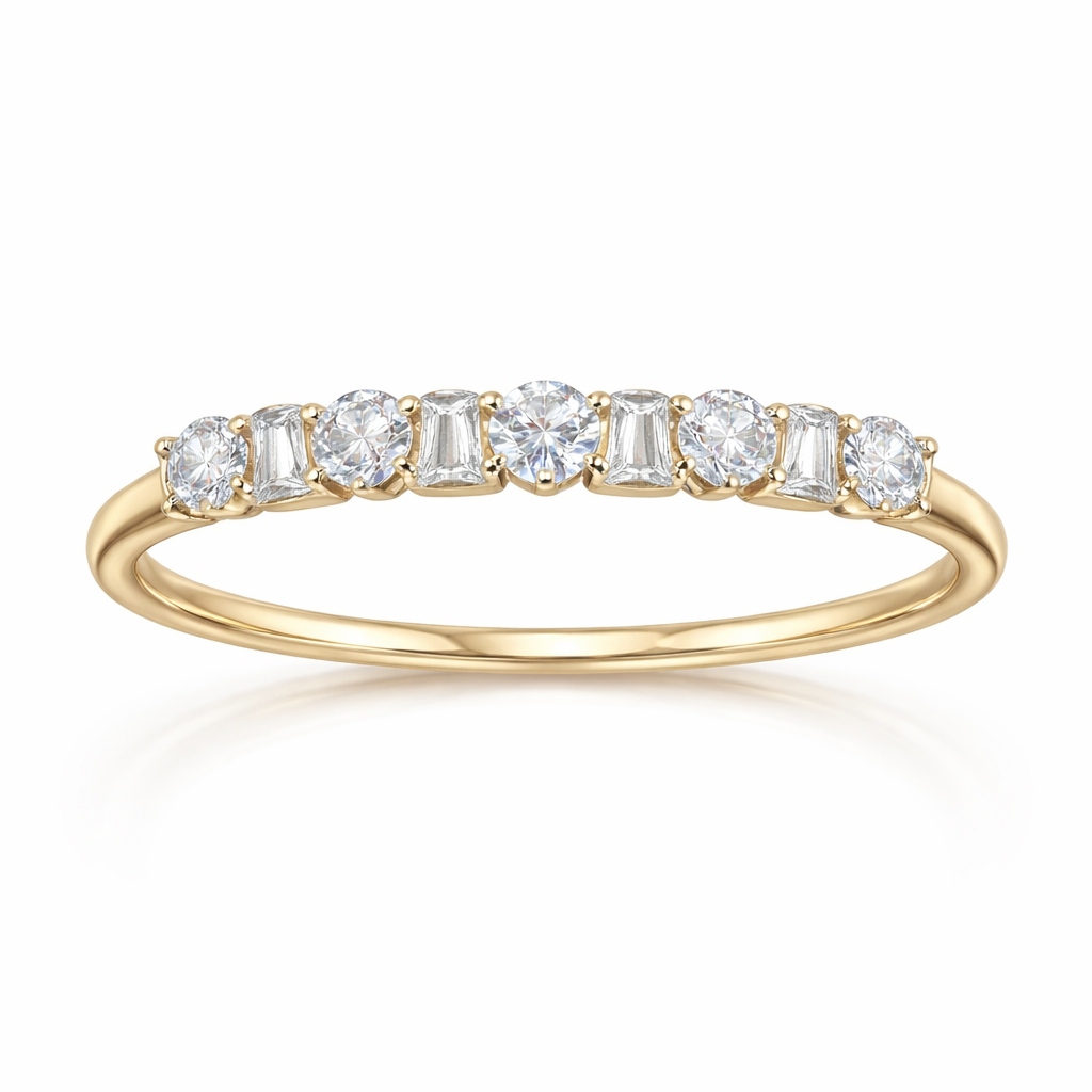 Women's Harmony Alternating Diamond Wedding Band