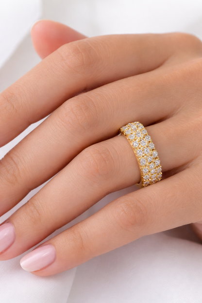 Women's Floral Radiance Diamond Wedding Band