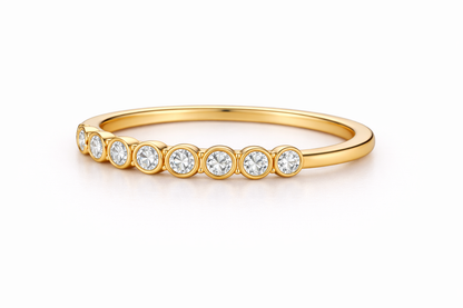 Women's Bezel Diamond Wedding Band