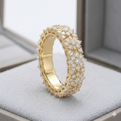 Women's Floral Radiance Diamond Wedding Band