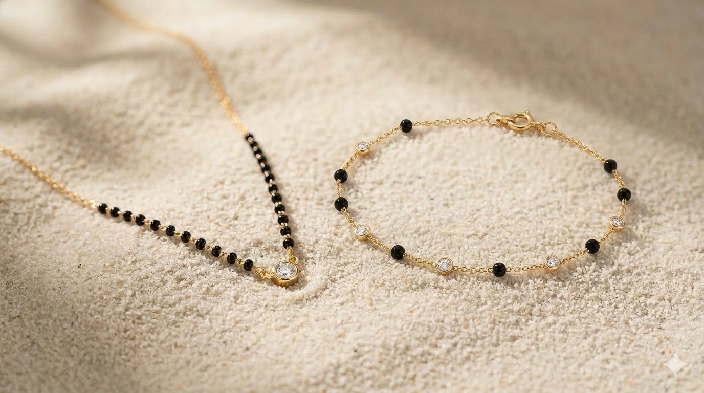 Modern Diamond Mangalsutra – Lab Grown Diamond Necklace and Bracelets UK