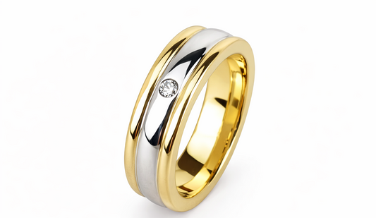 Two Tone Diamond Band