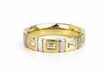 Men's Baguette Panel Wedding Band