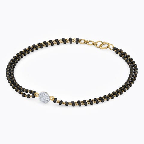 Elegant Diamond Bead Mangalsutra Bracelet