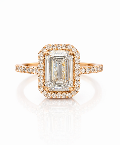 Emerald Halo Women Ring