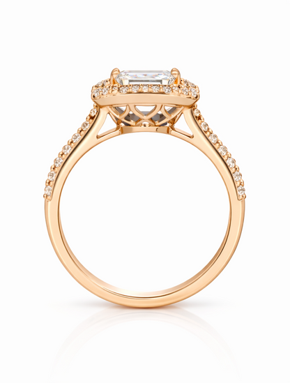 Emerald Halo Women Ring