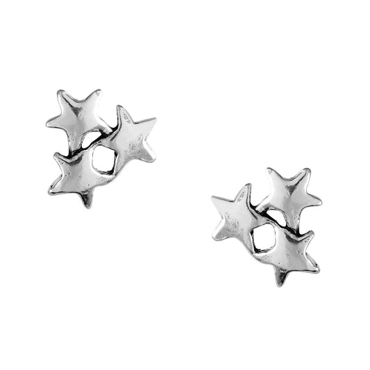 Sterling Silver Star Cluster Studs