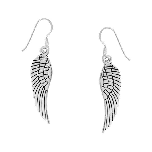 Sterling Silver Angel Wing Earrings
