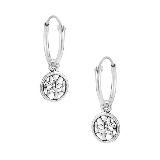 Sterling Silver Tree of Life Loops