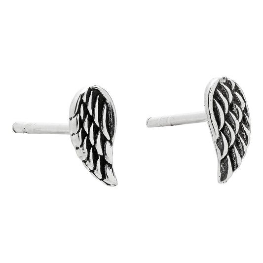 Sterling Silver Angel Wing Studs
