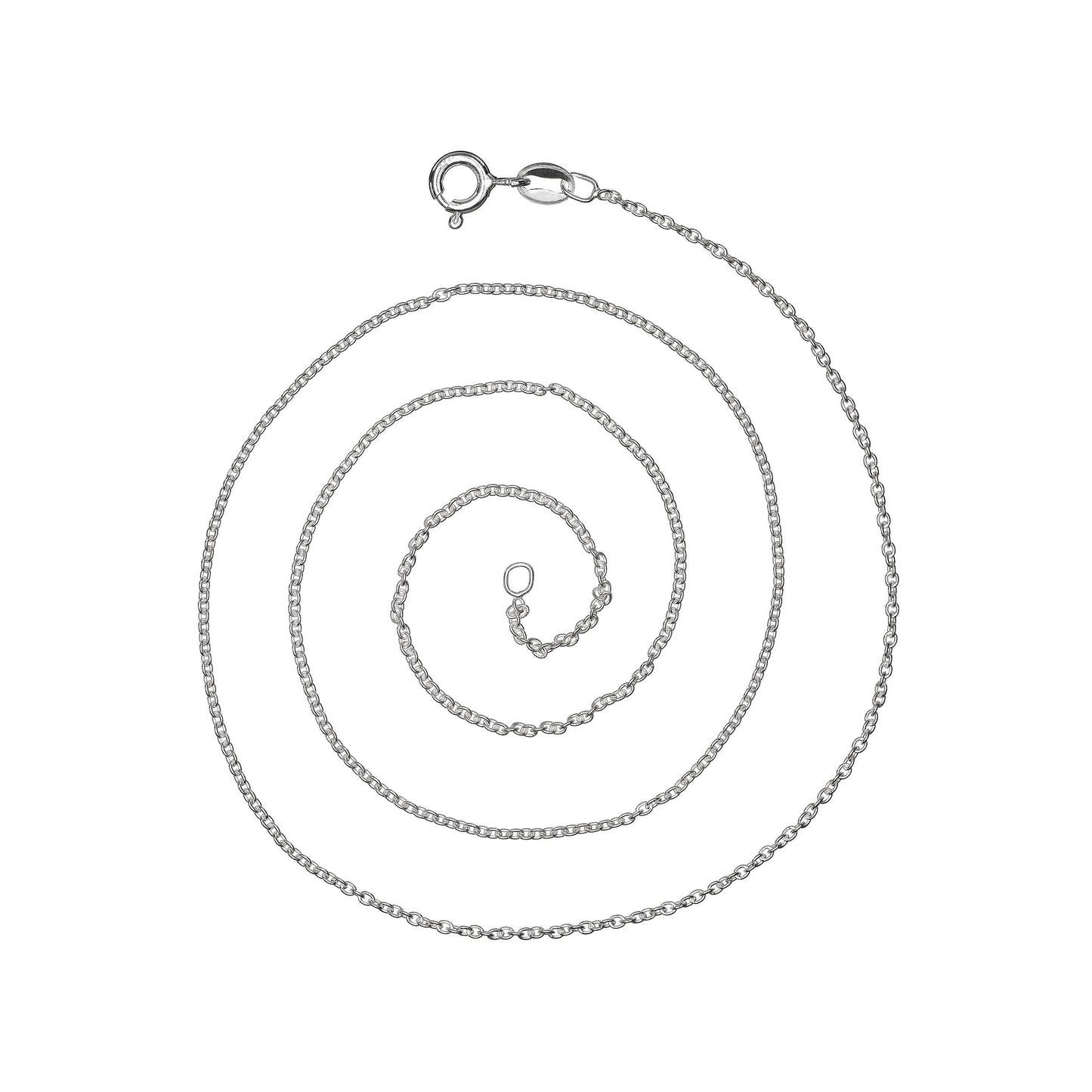 Sterling Silver Italian Cable Chain: 18in
