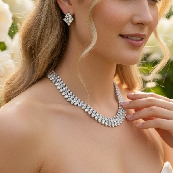 Radiant Cascade Bridal Set