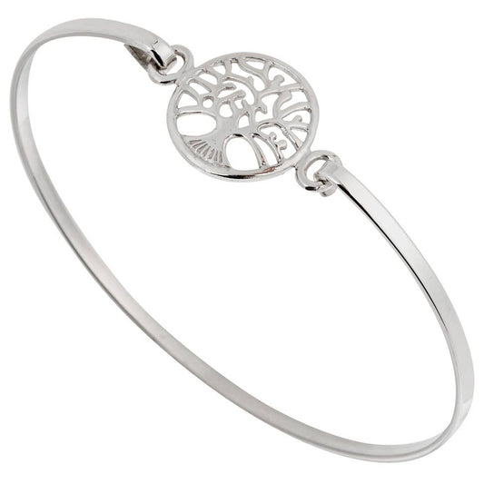 Sterling Silver Tree of Life Bangle