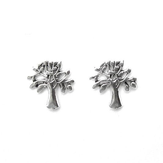 Sterling Silver Tree Studs