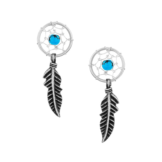 Sterling Silver Dreamcatcher Studs