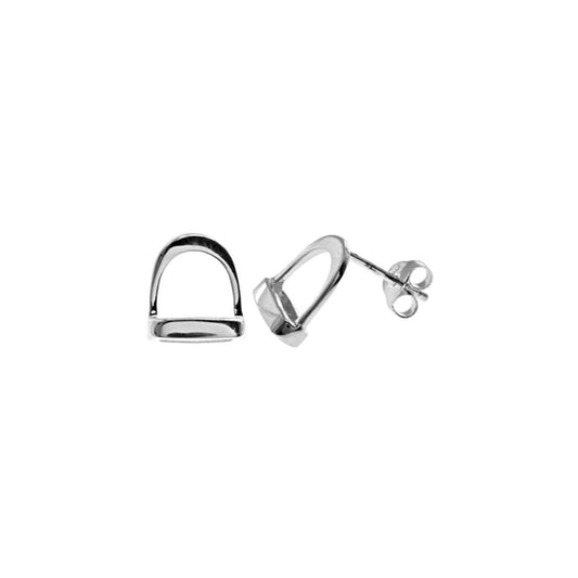Sterling Silver Cavelli stirrup studs