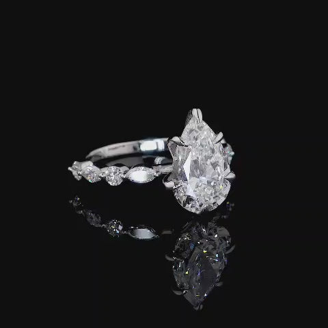 Golden Teardrop Women Ring