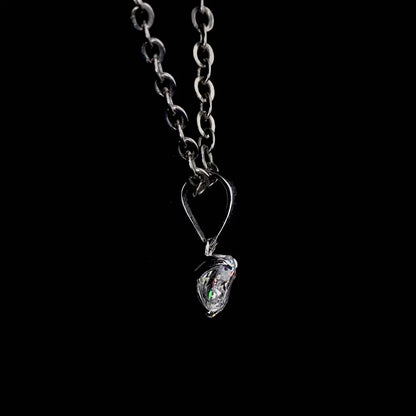 Round Solara Mini Pendant – White Gold