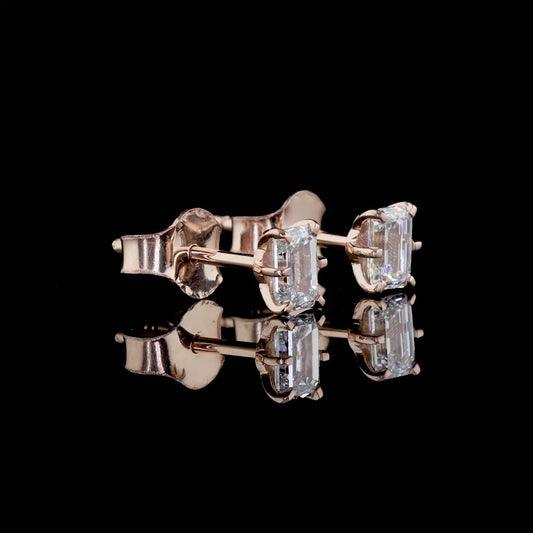 Emerald Nova Mini Studs – Rose Gold Earring