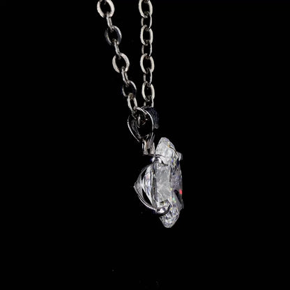 Oval Solara Pendant – White Gold