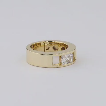 Men's Minimalist Diamond Wedding Band