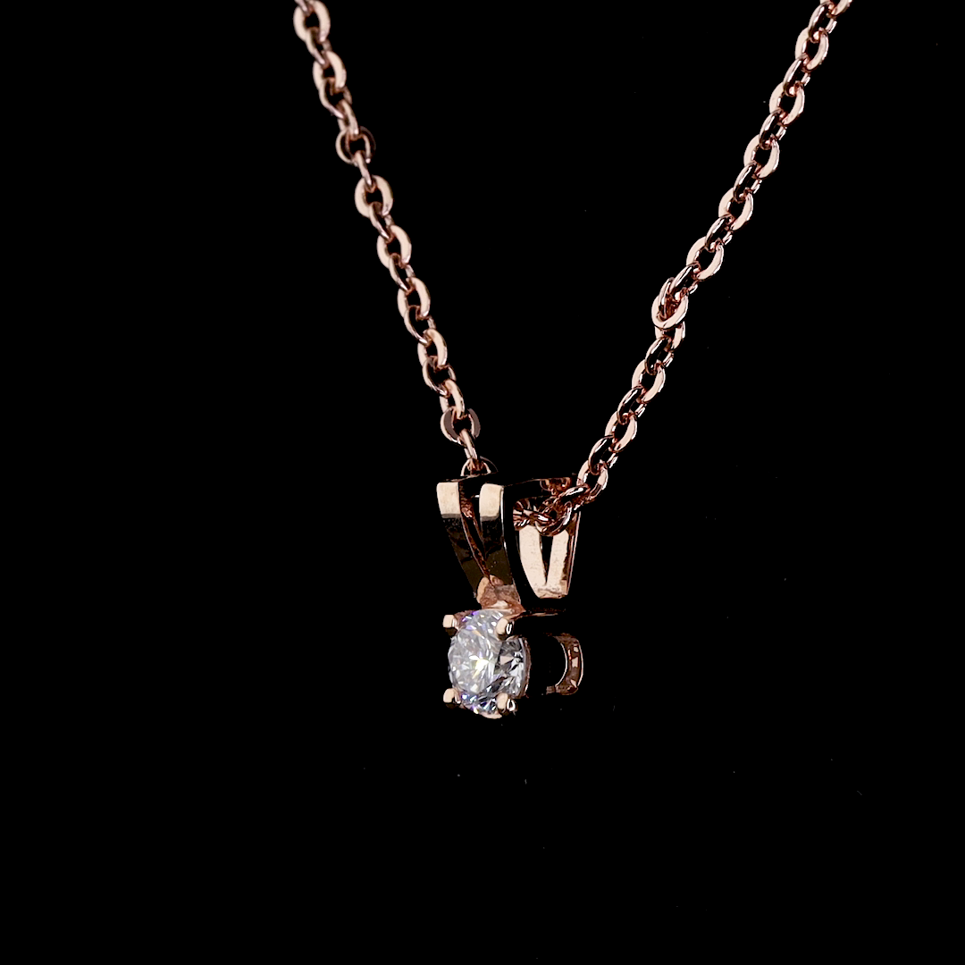 Round Solara Mini Pendant – Rose Gold