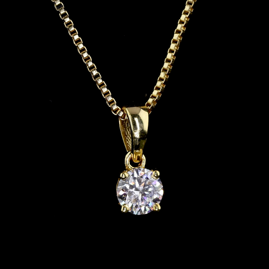 Round Solara Mini Pendant – Yellow Gold