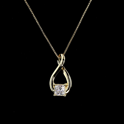 Square Solara Pendant – Yellow Gold